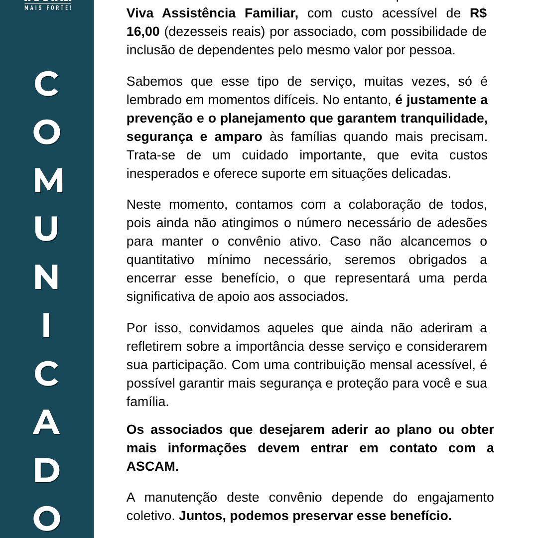A Associação dos Servidores da Câmara Municipal de Salvador – ASCAM vem a público manifestar seu mais enérgico e inaceitável repúdio à conduta do FUMPRES, que, de forma irresponsável e negligente, (3)